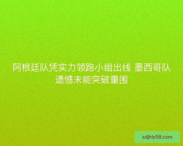 阿根廷队凭实力领跑小组出线 墨西哥队遗憾未能突破重围